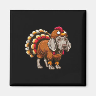 Weimaraner Thanksgiving Costume Dog Weimaraner Men Magnet