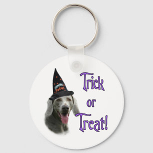Weimaraner Trick Key Ring