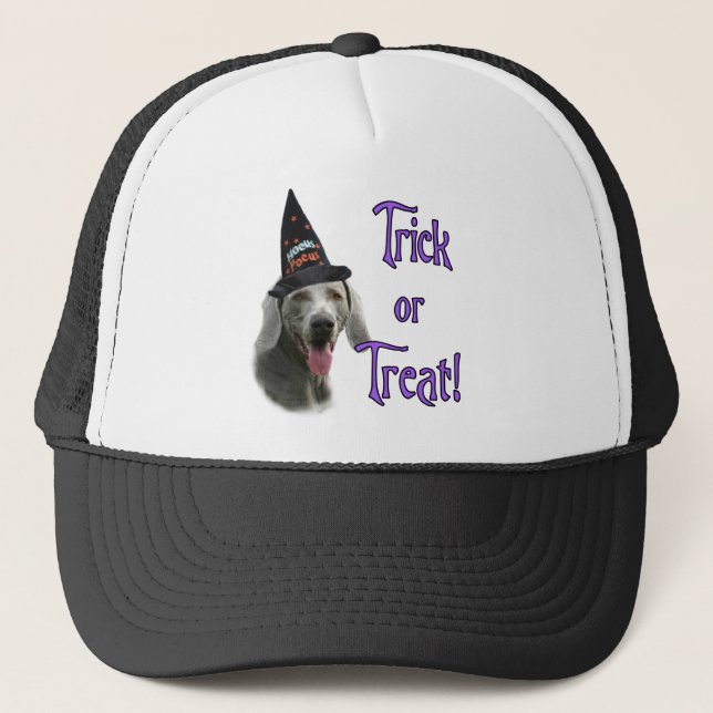Weimaraner Trick Trucker Hat (Front)