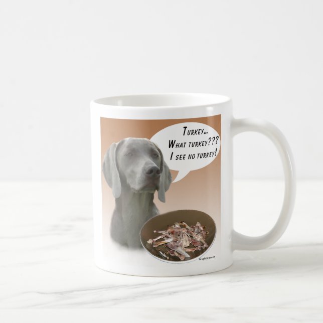 Weimaraner Turkey Coffee Mug (Right)