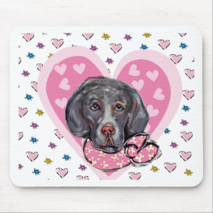 Weimaraner Valentine Mouse Pad