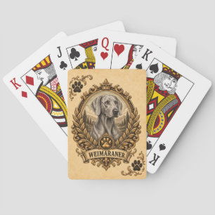 Weimaraner, Vintage Heritage Dog Playing Cards