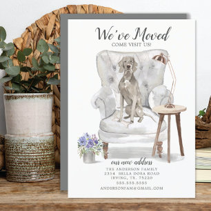 Weimaraner We've Moved Moving Announcement