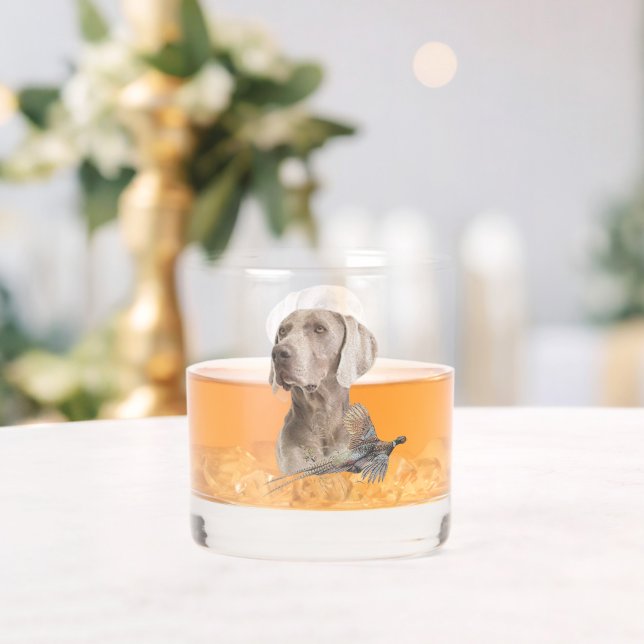 Weimaraners Whiskey Glass (Insitu (Wedding))