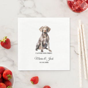 Weimarer Full Colour Pet Wedding Napkin