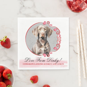 Weimarer Wedding Napkins With Dogs Photo