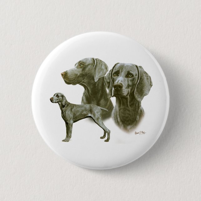 Weimeraner 6 Cm Round Badge (Front)