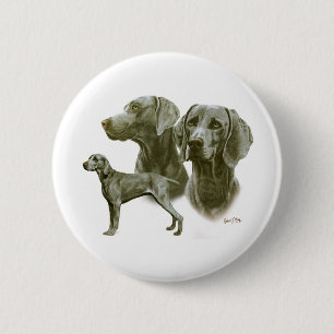 Weimeraner 6 Cm Round Badge