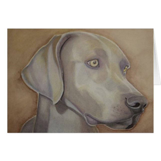 Weimeraner in Watercolour (Front Horizontal)