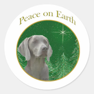 Weimeraner Peace on Earth - Sticker