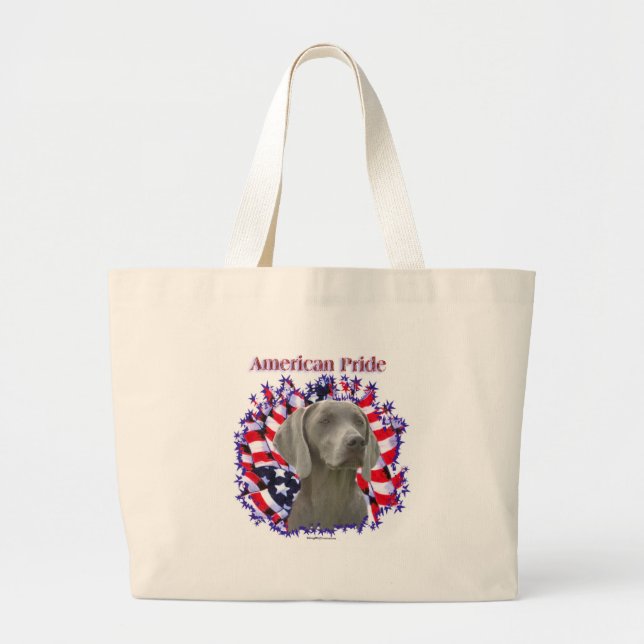 Weimeraner Pride Large Tote Bag (Front)