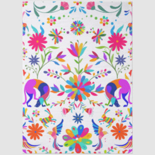 Weims, Rabbits, & Birds Otomi styled pattern  Tissue Paper