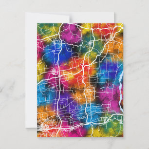 Weinan China City Map Postcard