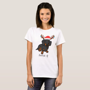 Weiner dog, Dachshund, dog mom, dog dad, Christmas T-Shirt