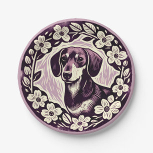 Weiner Dog Dachshund Sausage dogs pet              Paper Plate