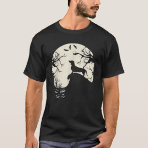 Weiner dog in the Moon Dachshund Halloween Pumpkin T-Shirt