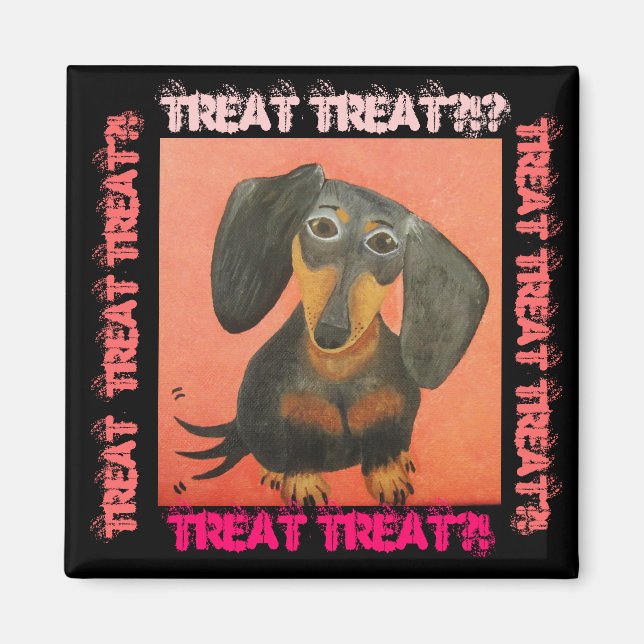 Weiner Dog Treat Magnet (Front)