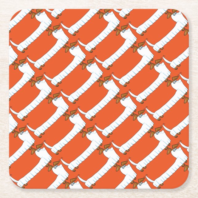Weiner-Ghostr Square Paper Coaster (Front)