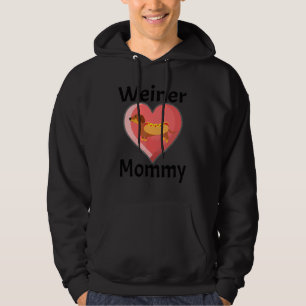 Weiner Mummy Dachshund Weenie Dog Heart Love Moth Hoodie
