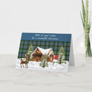 Weir Ancient Scottish Tartan Christmas Holiday Card