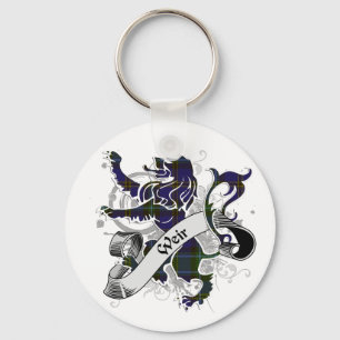 Weir Tartan Lion Key Ring