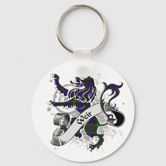 Weir Tartan Lion Key Ring (Front)