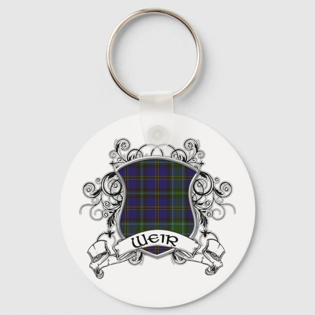 Weir Tartan Shield Key Ring (Front)