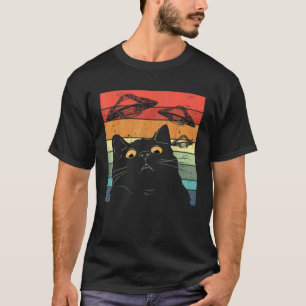 Weird Alien Cat UFO Cat T-Shirt