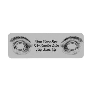 Weird Anatomy Eyes Return Address Label