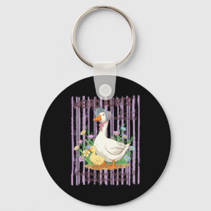 Weird Aunts Build Character Funny Goose Quote Key Ring