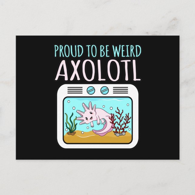 Weird Axolotl Kawaii Animal Axolotls Lover Pet Own Invitation Postcard (Front)