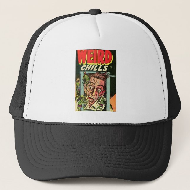 Weird Chills Comic book Trucker Hat (Front)