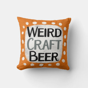 Weird Craft Beer Throw Pillow