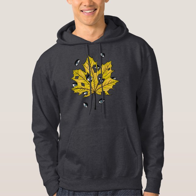 Weird Creepy Halloween Botanical Art Hoodie (Front)