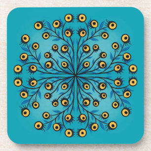 Weird Creepy Horror Art Halloween Coaster