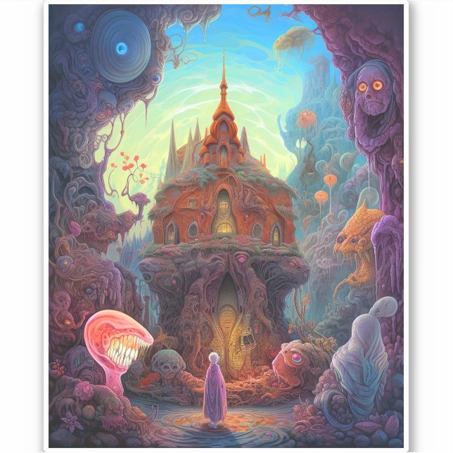 Weird Creepy House Surreal Art (Front)