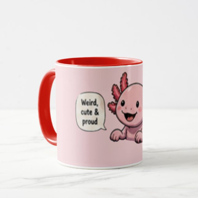 Weird Cute and Proud | Funny Coffee Mug (Front Left)