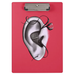 Weird Ear Monster Digital Art Clipboard