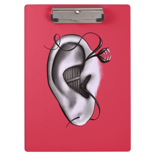Weird Ear Monster Digital Art Clipboard (Front)