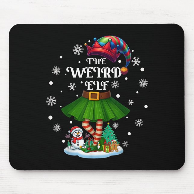 Weird Elf Squad Xmas Women Girls Mom Christmas Fam Mouse Pad (Front)