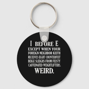 Weird English Language Teacher Grammar Teach Key Ring