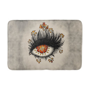 Weird Eye Of Lava Digital Art Bath Mat