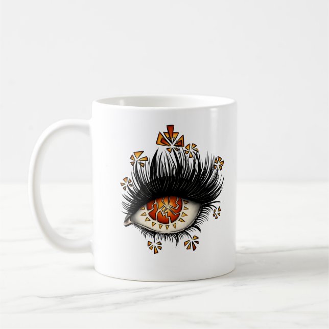 Weird Eye Of Lava Digital Art Coffee Mug (Left)
