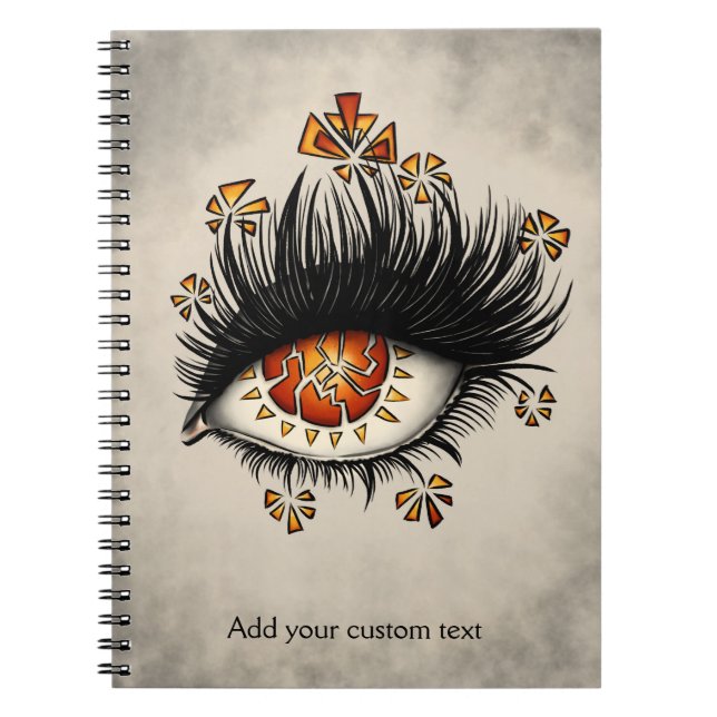Weird Eye Of Lava Digital Art Custom Text Notebook (Front)