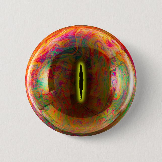Weird Eye swirled colours 6 Cm Round Badge (Front)
