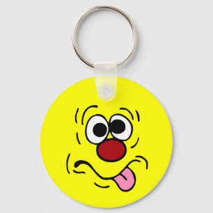 Weird Face Grumpey Key Ring