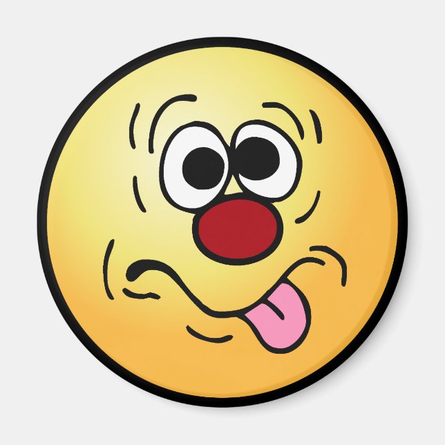 Weird Face Grumpey Magnet (Front)