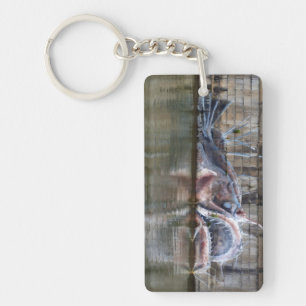 Weird Fantasy Anglerfish Graffiti Key Ring