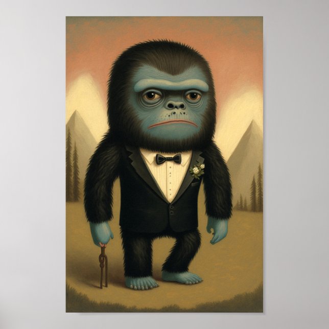 Weird Fantasy Bigfoot Sasquatch Guy  Poster (Front)