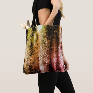Weird fibrous texture and burnt or dirt stains tote bag
